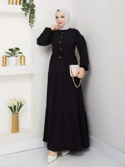 Güpür detaylı aerobin elbise