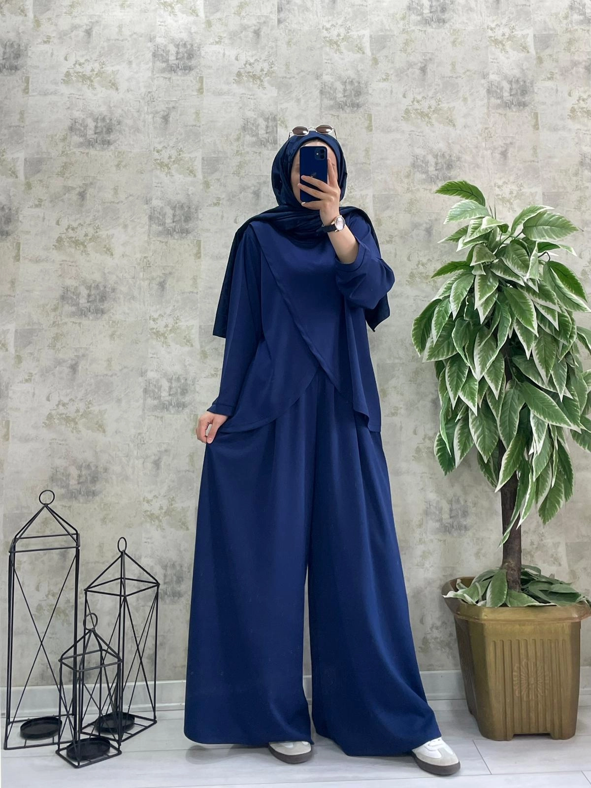 Çapraz Takım - Pantolon Etek Tesettür Takım